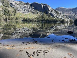 Photo of Dan's memorial to Wayne on the John Muir Trail.