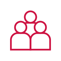 three people icon representing leadership
